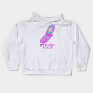 Your First Phone Retro Kids Hoodie